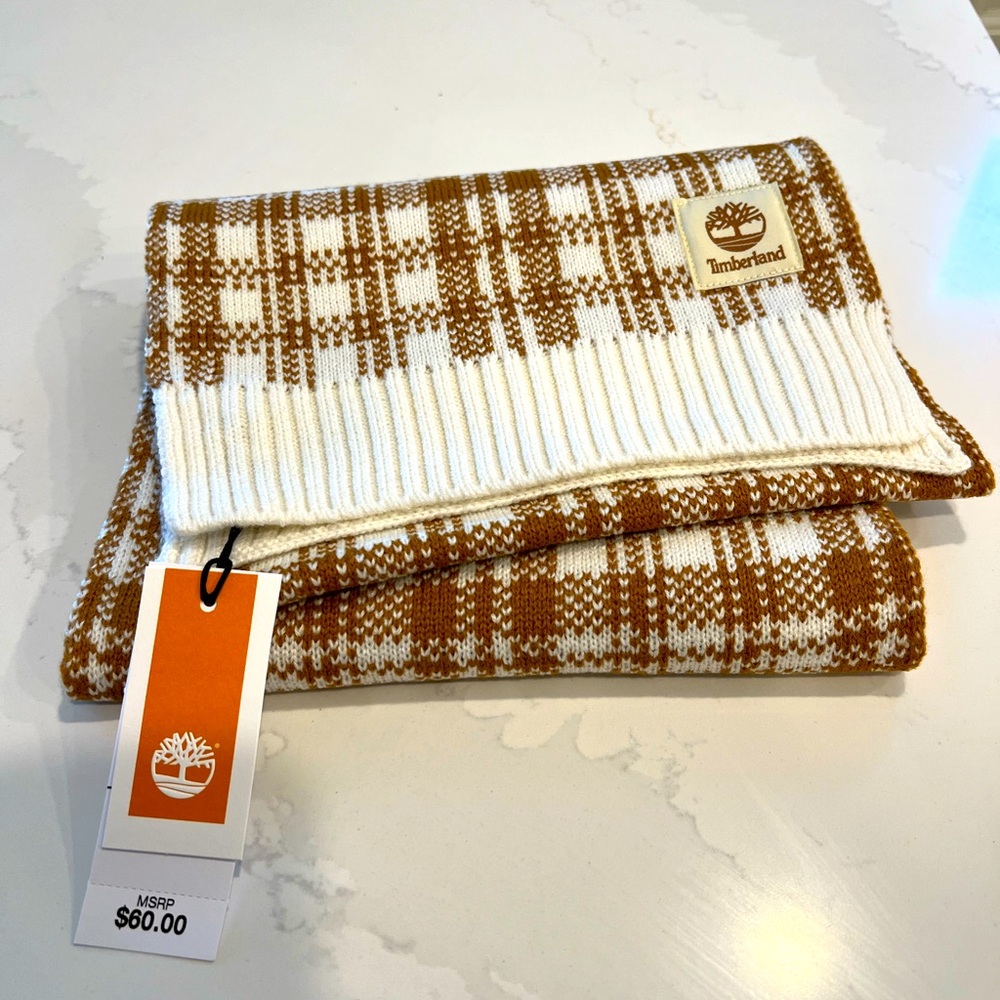 Timberland Plaid Scarf Brand New